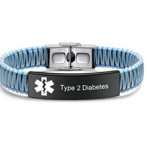 Diabetes Medical Alert ID Bracelet for Women